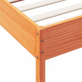 Cadre de lit sans matelas cire marron 75x190 cm bois pin massif