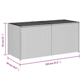 Grey garden storage box 283L woven resin