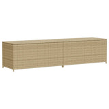 Boîte de rangement de jardin mélange beige 469L résine tressée