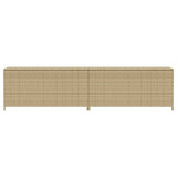 Boîte de rangement de jardin mélange beige 469L résine tressée