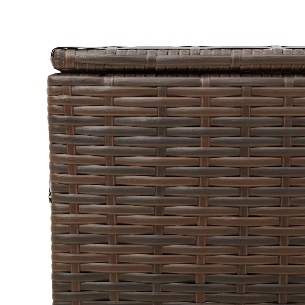 Brown garden storage box 291L woven resin