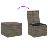 Grey garden storage box 291L woven resin