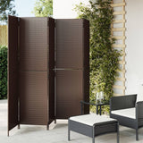 5-panel brown resin wicker partition wall