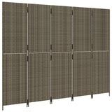 5-panel gray resin woven partition wall