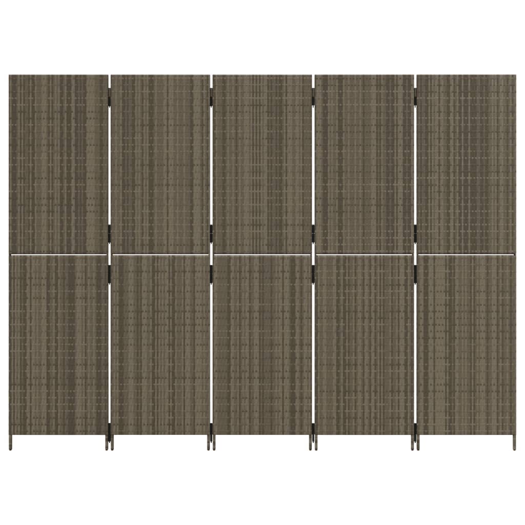 5-panel gray resin woven partition wall