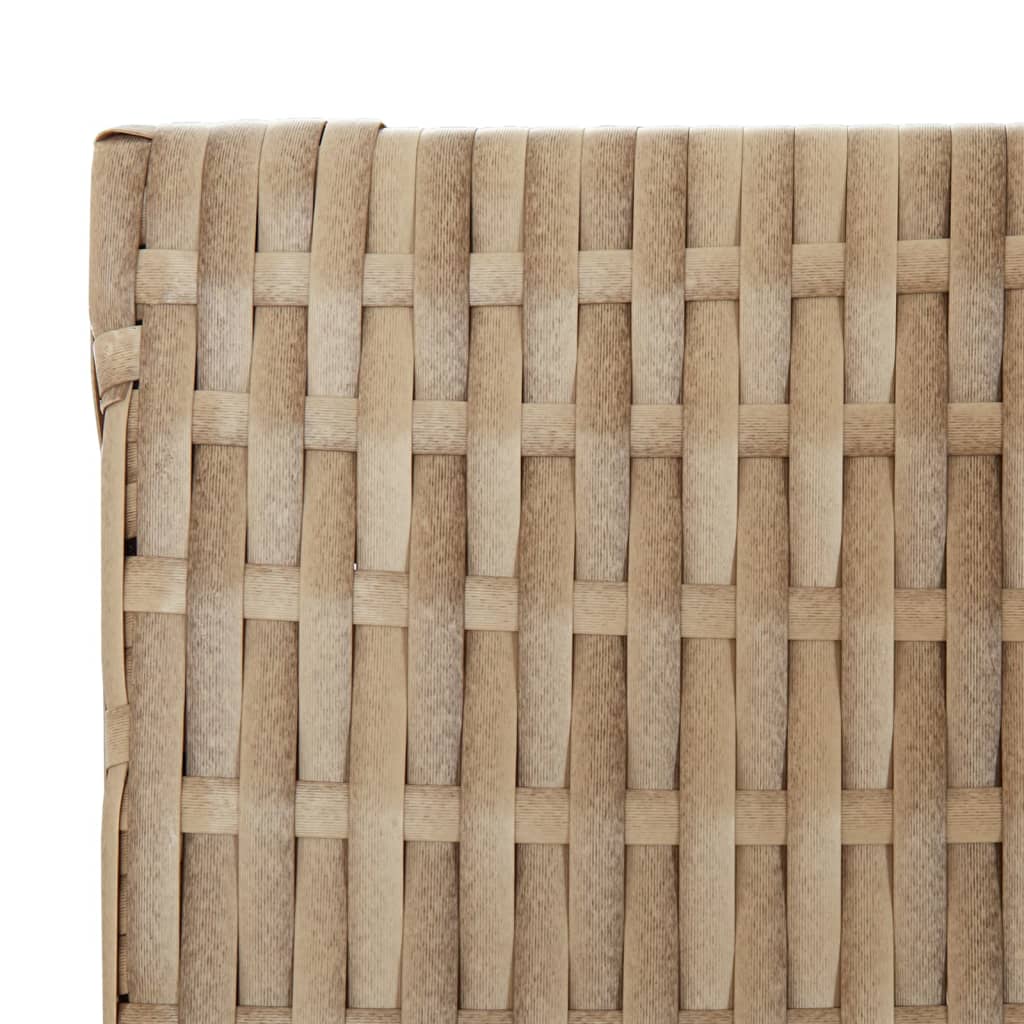 5-panel beige resin wicker partition wall