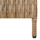 5-panel beige resin wicker partition wall