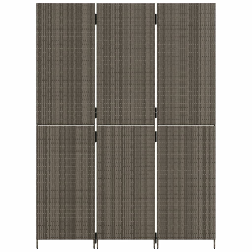 3-panel gray resin woven partition wall