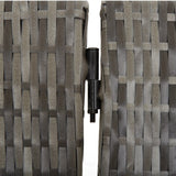 3-panel gray resin woven partition wall