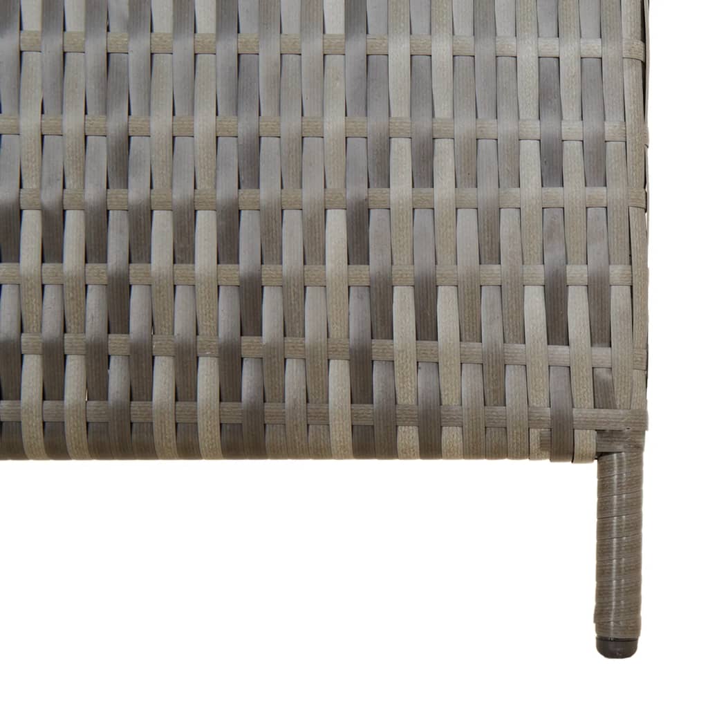 3-panel gray resin woven partition wall