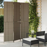 3-panel gray resin woven partition wall