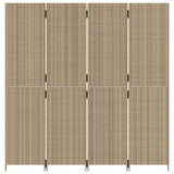 4-panel beige resin wicker partition wall