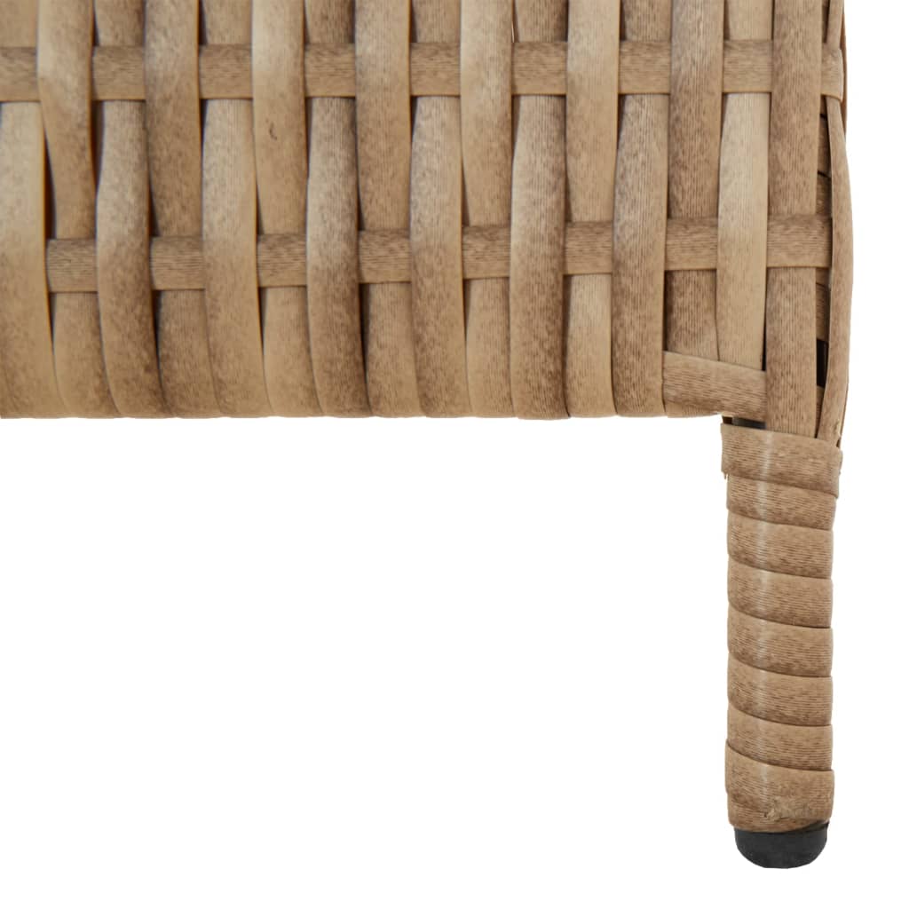 4-panel beige resin wicker partition wall