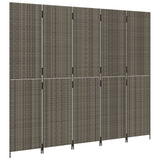 5-panel gray resin woven partition wall