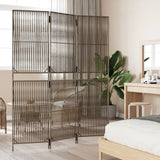 3-panel gray resin woven partition wall