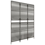 3-panel gray resin woven partition wall