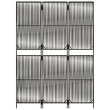 3-panel gray resin woven partition wall