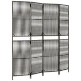 4-panel gray resin woven partition wall