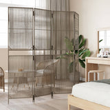 4-panel gray resin woven partition wall