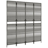 4-panel gray resin woven partition wall