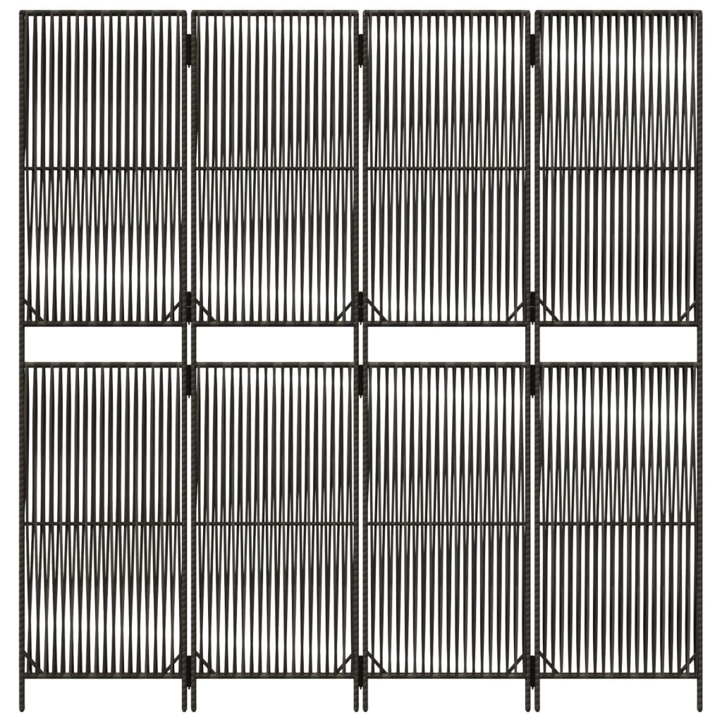 4-panel gray resin woven partition wall