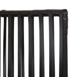 6-panel black resin wicker partition wall