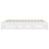 Bed frame with drawers without mattress white 160x200 cm