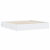 Bed frame with drawers without mattress white 160x200 cm