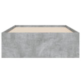 Bed frame with drawers without mattress concrete gray 90x190 cm