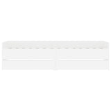 Cadre de lit sans matelas blanc 75x190 cm