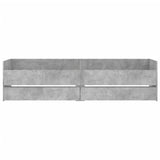 Cadre de lit sans matelas gris béton 75x190 cm