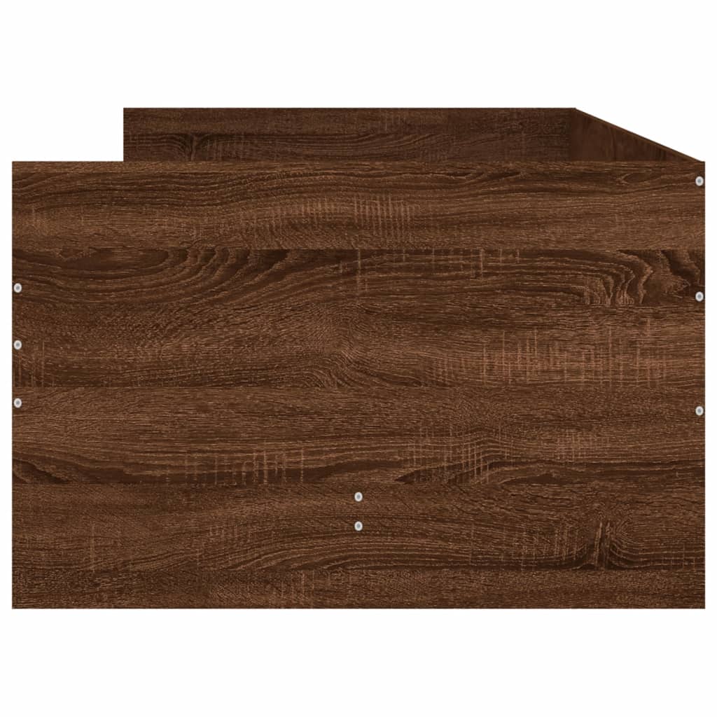 Cadre de lit sans matelas chêne marron 75x190 cm