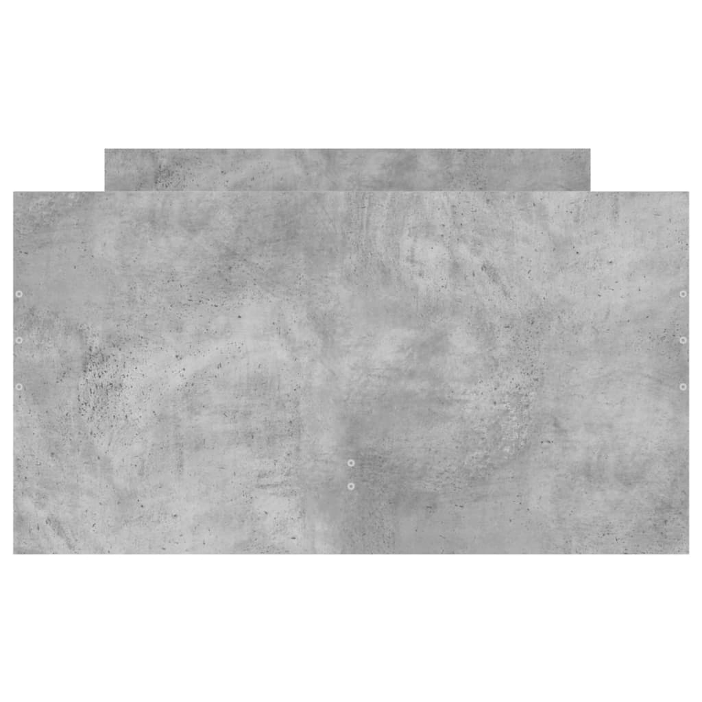 Cadre de lit avec tiroirs sans matelas gris béton 90x200 cm