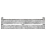 Bed frame with drawers without mattress concrete gray 90x190 cm