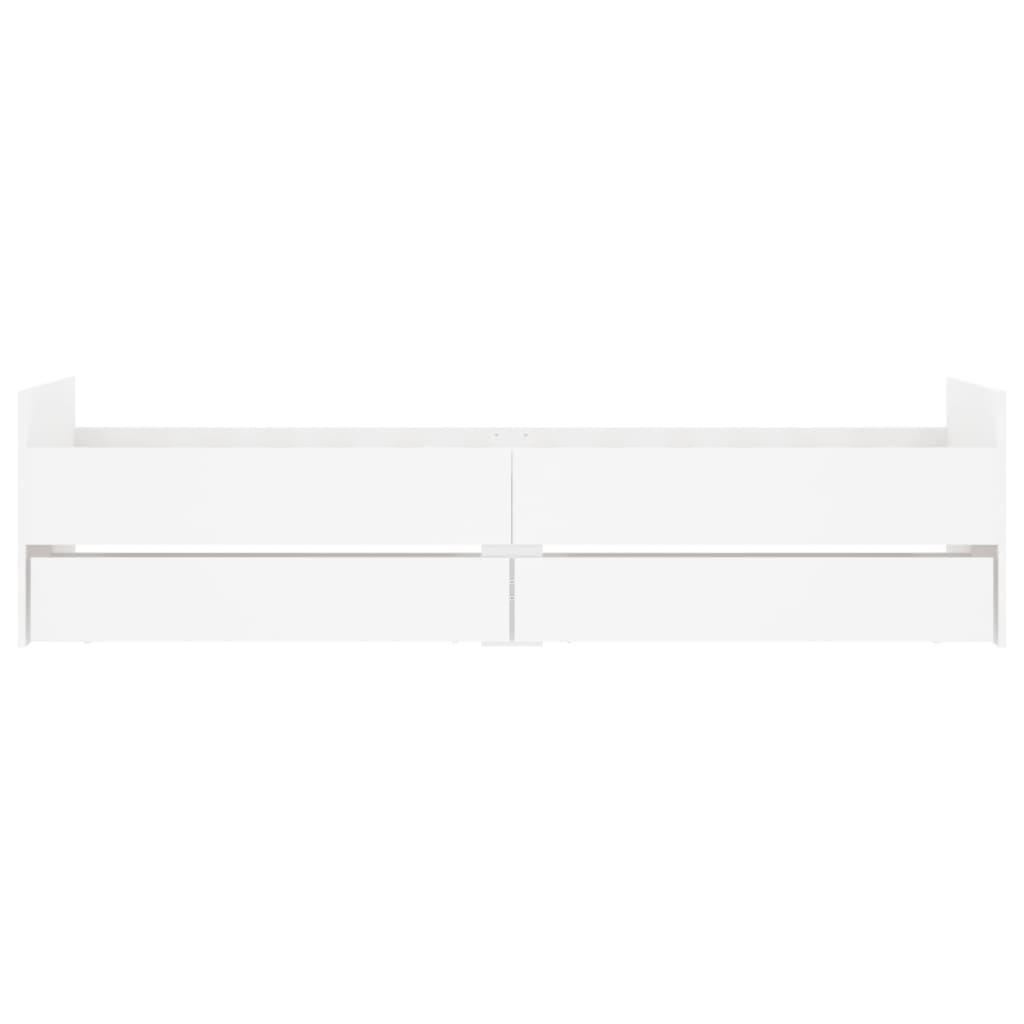 Cadre de lit sans matelas blanc 75x190 cm