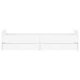 Cadre de lit sans matelas blanc 75x190 cm