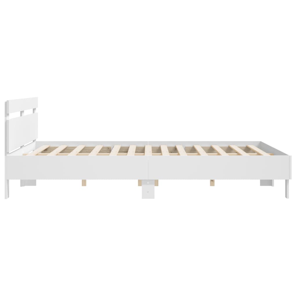 Bed frame without mattress white 200x200 cm