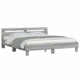 Cadre de lit sans matelas sonoma gris 180x200 cm