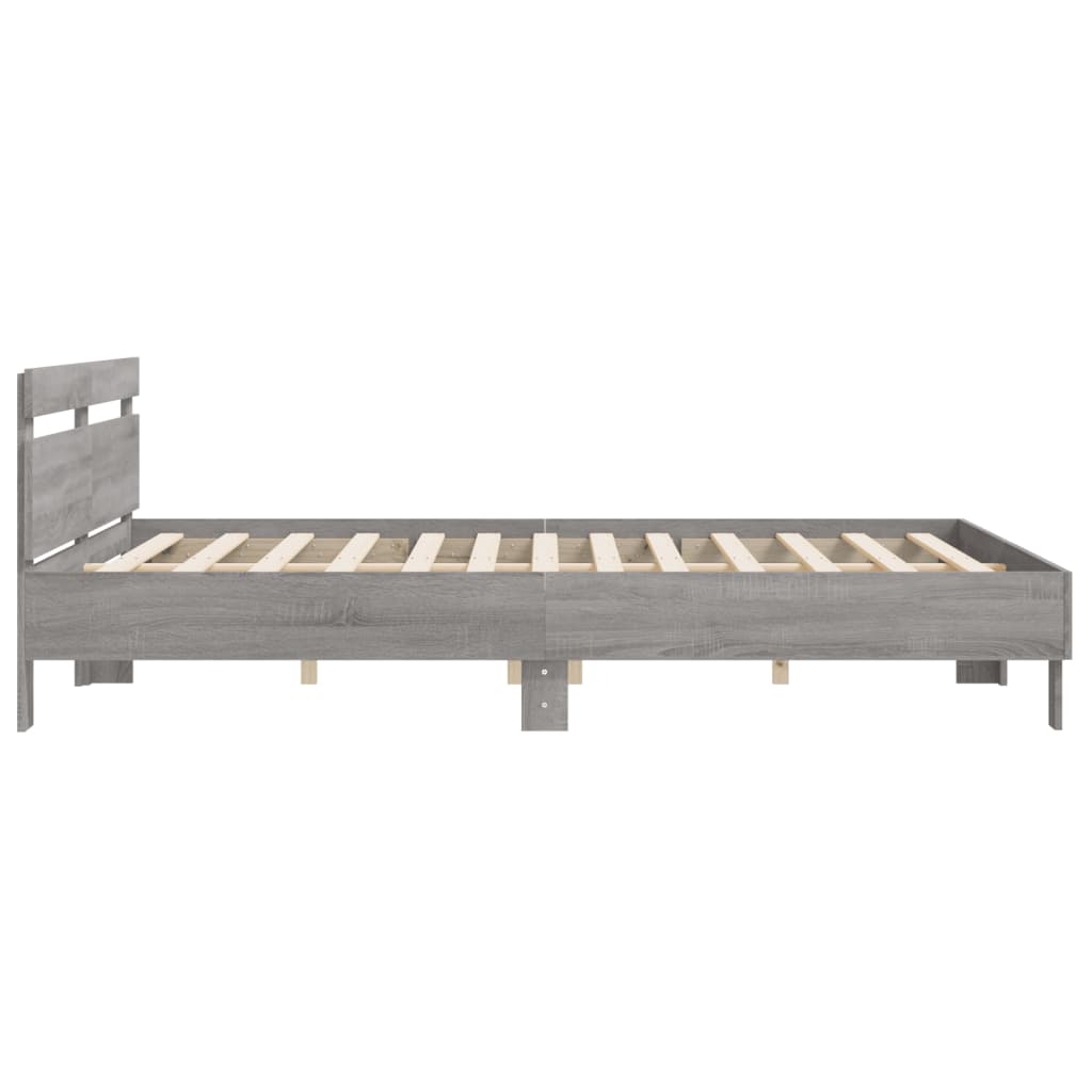 Cadre de lit sans matelas sonoma gris 180x200 cm