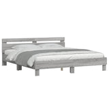 Cadre de lit sans matelas sonoma gris 160x200 cm