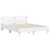 Cadre de lit sans matelas blanc 150x200 cm