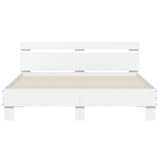 Cadre de lit sans matelas blanc 150x200 cm