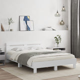 Cadre de lit sans matelas blanc 150x200 cm