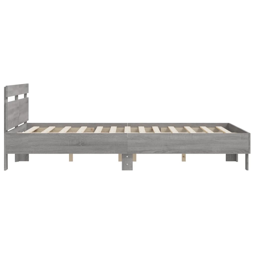 Cadre de lit sans matelas sonoma gris 150x200 cm