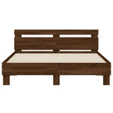 Cadre de lit sans matelas chêne marron 150x200 cm