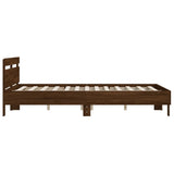 Cadre de lit sans matelas chêne marron 150x200 cm