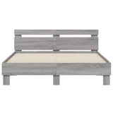 Cadre de lit sans matelas sonoma gris 140x200 cm