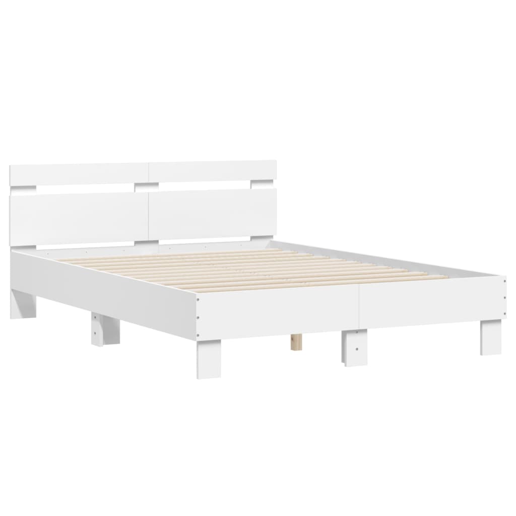 Cadre de lit sans matelas blanc 120x200 cm