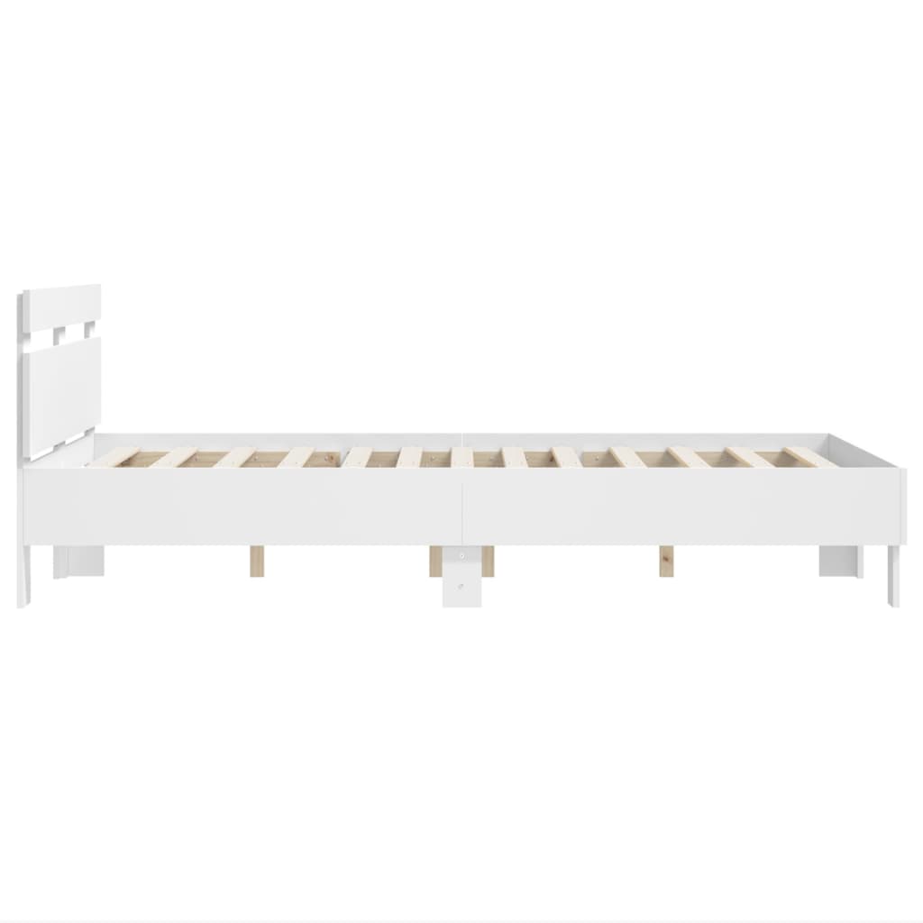 Cadre de lit sans matelas blanc 120x200 cm