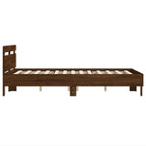 Cadre de lit sans matelas chêne marron 120x200 cm